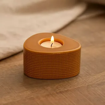 Svícen Present Time Keramický svícen žlutý Triangle M