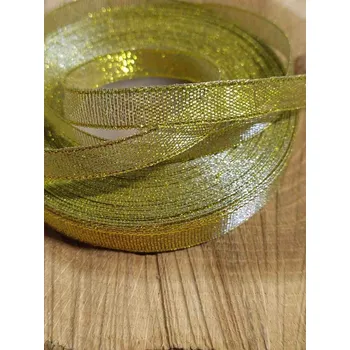 Stuha Brokátová stuha s lurexem barva zlatá