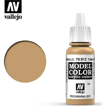 Modelářská barva Vallejo - Model Color 122 Tan Yellow 17 ml. 70912