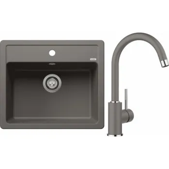 Granitový dřez Blanco Set 07-C Legra 6 Šedá vulkán + Mida Šedá vulkán