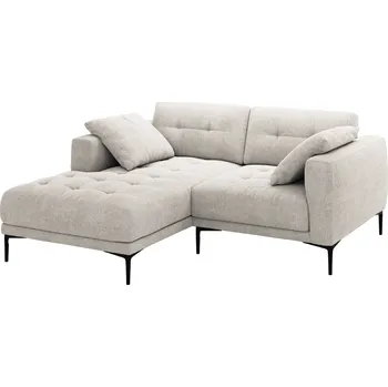 Pohovka Micadoni Béžová čalouněná rohová pohovka Bemy 205 cm, levá