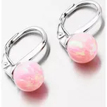 Dámské náušnice stříbro 925 zirkon růžový opál UCST-121746