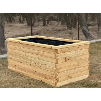 Skleník Dřevěný vyvýšený záhon Dotek přírody - borovice - 2500x800x500