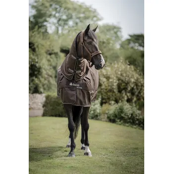 Jezdectví Bucas Deka výběhová Irish Bucas, s krkem, 300 g, espresso Délka zad: 130 cm