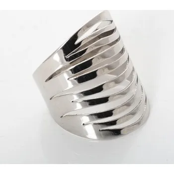 Prsten Dámský široký stříbrný prsten STRP0294F