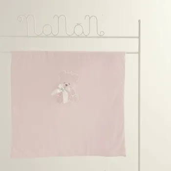 Dětská deka Nanán bavlněná deka do kočárku Coccolo 90x80cm růžová