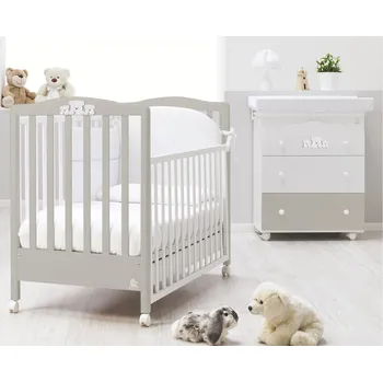 Dětská postýlka Italbaby postýlka se spouštěcím bokem Smart hnědá