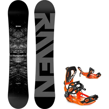 Snowboarding Snowboard komplet Raven Mystic + vázání Fastec FT360 orange Velikost: 145 cm, Velikost vázání: XL
