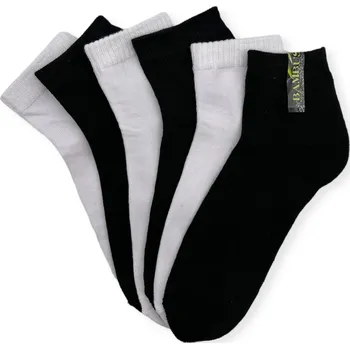 Pánské ponožky Kotníčkové termoponožky pánské (BÍLÉ, ČERNÉ) - 6 párů - 43-47