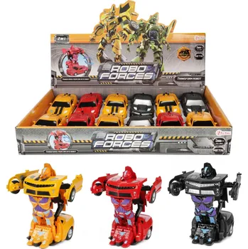Figurka Teddies Transformer auto/robot kov/plast 13cm 3 barvy na zpětné natažení