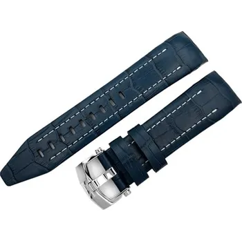 Řemínek na hodinky Kožený řemínek Vostok Lunochod modrý LUN16