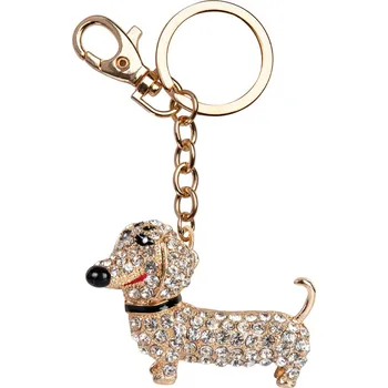 Štrasová klíčenka - Jezevčík - Albi