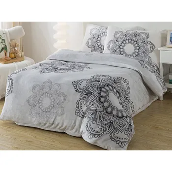 Povlečení XPOSE® Mikroplyšové povlečení HARMONY Exclusive - šedé 140x200 cm, 70x90 cm, Mikroplyš + Prodloužená možnost vrácení zboží do 50 dnů