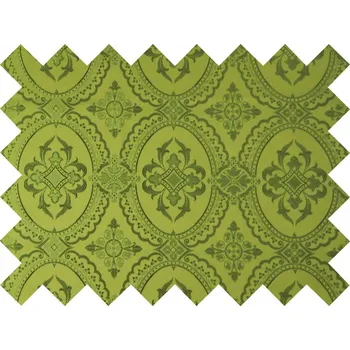 HEDVA ČESKÝ BROKÁT Vzorek brokátu 5x10cm 50749 MEDAILON olivová