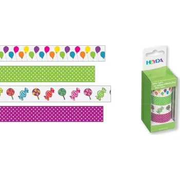 Lepicí páska Páska lepicí papírová 4ks - balónky