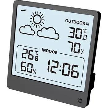 Budík JVD Digitální černý budík do sítě JVD SB3347.2