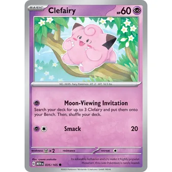 Sběratelská karetní hra Clefairy MEW 035/165 - reverse holo