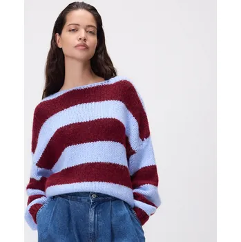 Dámský svetr Reserved - Pruhovaný svetr - bleděmodrá - 382GP-05X - 382GP-05X-XL