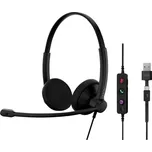 EPOS IMPACT 100 MS Headset otevřená (On Ear) kabelová stereo černá Potlačení hluku headset, Vypnutí zvuku mikrofonu, reg