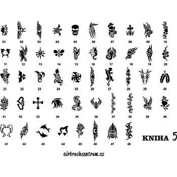 Odstranitelné tetování Kniha šablon pro airbrush dočasné tetování 05