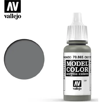Modelářská barva Vallejo - Model Color 177 Oily Steel 17 ml. 70865