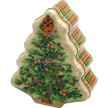 Dóza na potraviny Vánoční dóza plechová Stromeček 958576