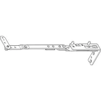 Stavebniny ROTO NT/NX raménko nůžek Designo vel.250 dřevo hloubka falcu 24 mm stříbrné levé