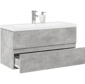 Koupelnový nábytek 2dílný set koupelnového nábytku betonově šedý kompozitní dřevo