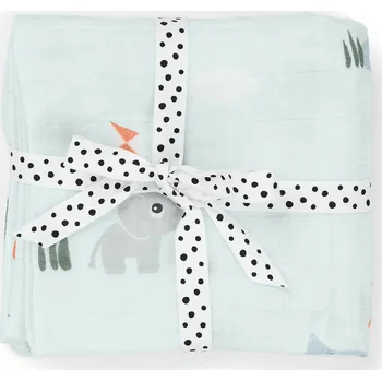 látková plena DONE BY DEER Mušelínové plenky Playground 2ks - modré