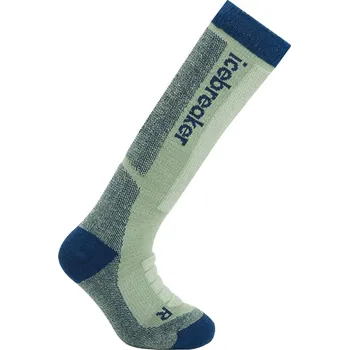 Dětské termo ponožky ICEBREAKER Kids Ski+ Medium OTC, Seaglass/Atlantis/Snow velikost: 33-36 (XL)