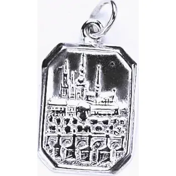 Přívěsek Zlatý přívěsek - Praha, bílé zlato - P 711 (Zlatá Praha)