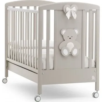 Dětská postýlka Italbaby postýlka s posuvným bokem Peluche hnědá