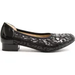 Baleríny černé De Plus kožené 9824-K-2010 - F-241/lak. leather na široké chodidlo - 40