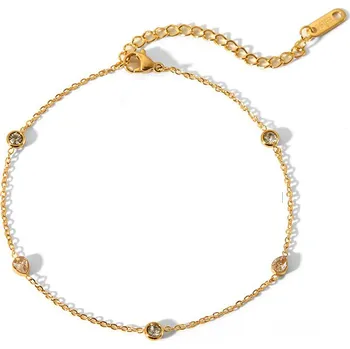 Náramek Meucci Nastavitelný náramek s pěti kamínky GOLD