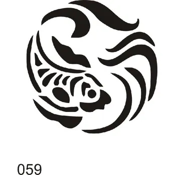 Odstranitelné tetování Šablona pro dočasné airbrush tetování M059 - 6,5 x 8,5 cm