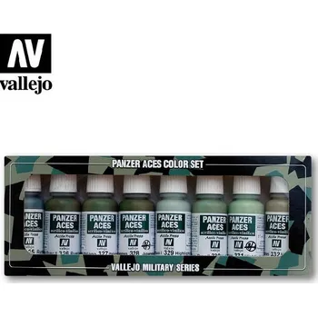 Modelářská barva Vallejo - Panzer Aces Set 70127 USSR, IT, JAP Crew Uniforms 8x17ml.