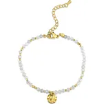 Meucci Nastavitelný náramek s kuličkami ŠEDÝ GOLD