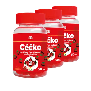 GS Céčko se šípky, želatinky bez cukru, 3 × 50 ks