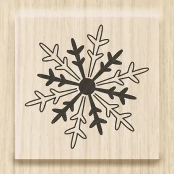 Razítko Razítko dřevěné 2,5x2,5 - vločka