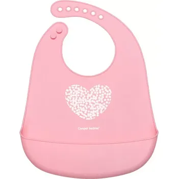 dětská jídelní sada Silikonový bryndák s kapsou Pastel Canpol babies růžový (74/024)