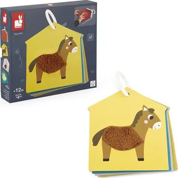 Hračka pro nejmenší Janod Senzorické karty Farma