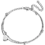 Meucci Dvojitý nastavitelný náramek SRDCE s kuličkami