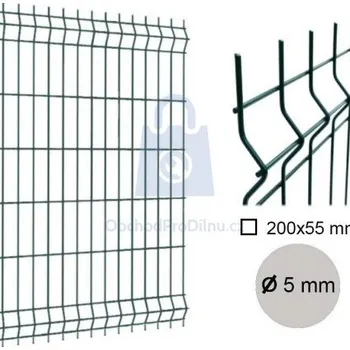 Příslušenství pro plot Dílec plotový PLUTO, 3D, drát 5 mm, pozinkovaný 1530 x 2500, pozinkovaný, balení 1 ks