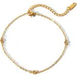 Meucci Nastavitelný náramek se třemi kamínky GOLD