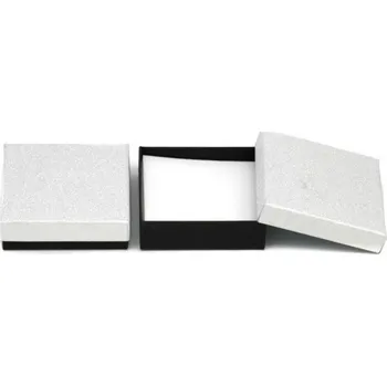 Dárková krabička Mareb Třpytivá dárková krabička na šperky 9 × 9 cm - stříbrná