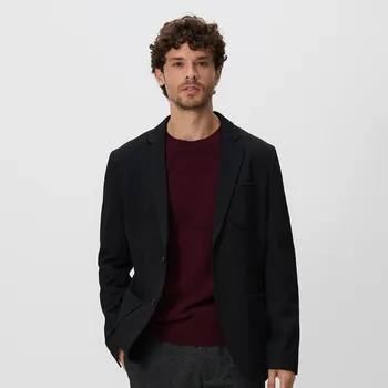 Reserved - Slim fit sako s příměsí viskózy - černý - YV855-99X - YV855-99X-L