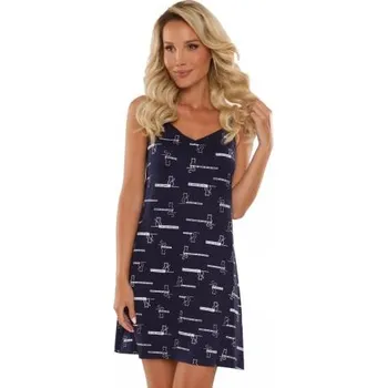 Dámská noční košile Dámská noční košile Cat Love 659 DE LAFENSE granát (modrá) XXL