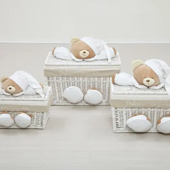 úložný prostor na hračky Nanán střední úložný box na hračky Tato bílý