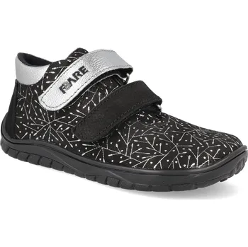 Dětská sportovní obuv Barefoot dětské kotníkové boty Fare Bare - B5426211 Bergenky černé třpytky Velikost: 23