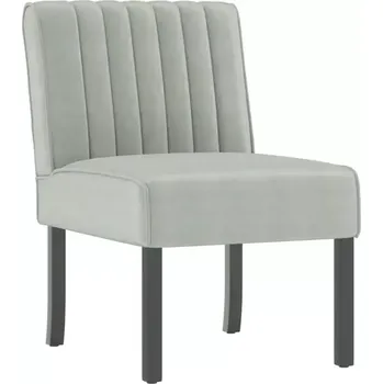 Křeslo Křeslo relaxační, nohy dřevěné, látka světle šedá, BYRON